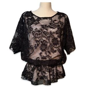 Dressbarn Black Lace Blouse
